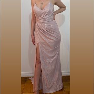 Sequin dress nude pink